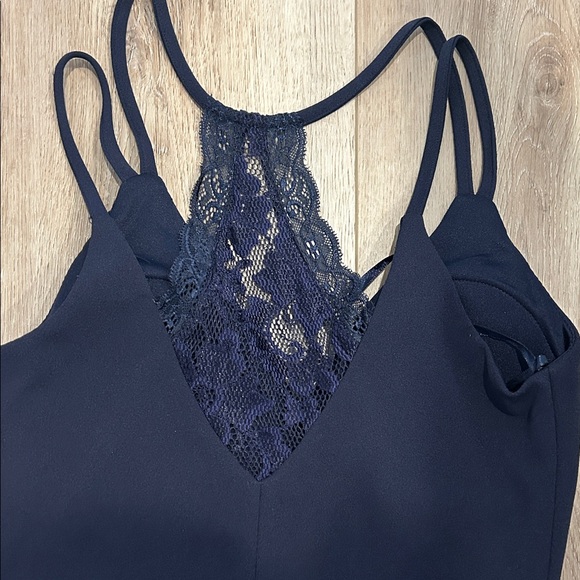 Sequin Hearts Navy Lace Mini Dress size 7 - Picture 6 of 7